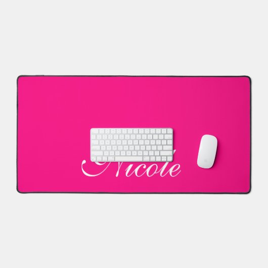 Nom Customisé rose et blanc (Clavier et souris)