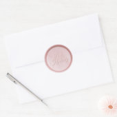 Nom customisé Sticker Pearl Pink Wax Seal (Enveloppe)