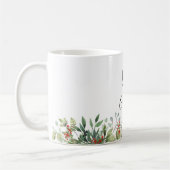 Nom d'aquarelle botanique floral girly Mug (Gauche)