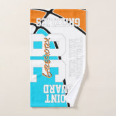 nom d'athlète de basketball aux couleurs de TOUTE (Serviette à main)