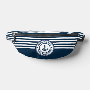 Nom de bateau capitaine ancre nautique bleu blanc