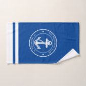 Nom de bateau d'ancre nautique de n'importe quelle (Serviette à main)