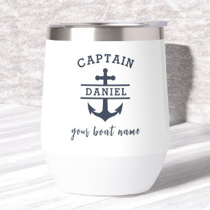 Nom de bateau du capitaine personnalisé Ancre naut