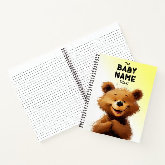 Nom de bébé de l'ours mignon Livre (Intérieur)