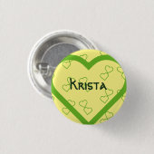 Nom de bébé personnalisé 3 cm badge rond (Devant & derrière)