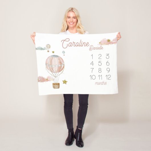 Nom de bébé personnalisé Couverture de ballon à ai (En situation)