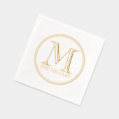 Nom de bordure noire ronde Monogramme (Gauche)