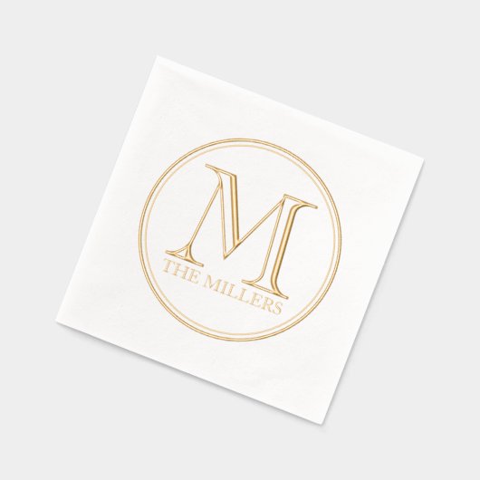 Nom de bordure noire ronde Monogramme (Gauche)