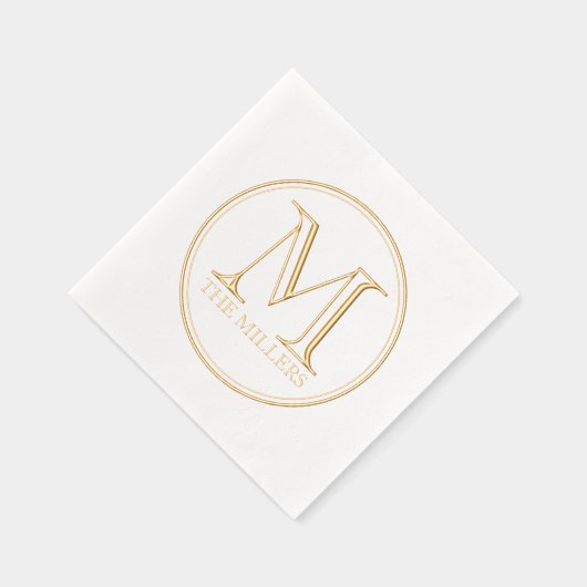 Nom de bordure noire ronde Monogramme (Droite)