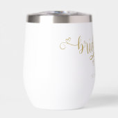 Nom de cadeau de Bridesmaid Gold Calligraphy Coeur (Avant)