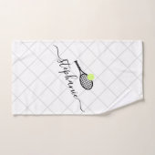 Nom de calligraphie de tennis personnalisé (Serviette à main)