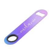 Nom de calligraphie dégradé bleu violet Ombre (Devant angulaire)