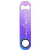 Nom de calligraphie dégradé bleu violet Ombre (Dos)