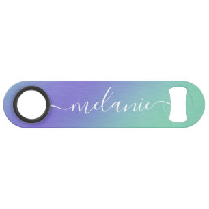 Nom de calligraphie dégradé vert violet Ombre