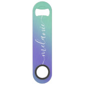 Nom de calligraphie dégradé vert violet Ombre (Dos)