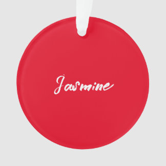 Nom de calligraphie rouge blanc minimaliste modern