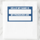 Nom de Cerulean foncé & Pronoun Étiquette (Sac)