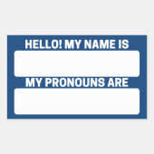 Nom de Cerulean foncé & Pronoun Étiquette (Devant)