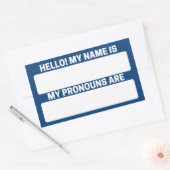Nom de Cerulean foncé & Pronoun Étiquette (Enveloppe)