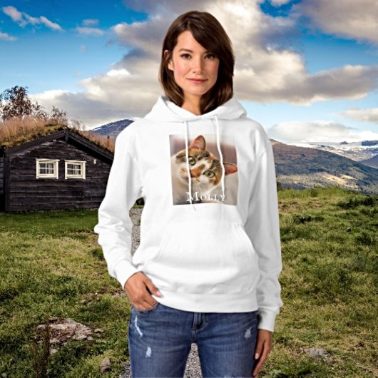Nom de chat personnalisé et Sweat - shirt à capuch
