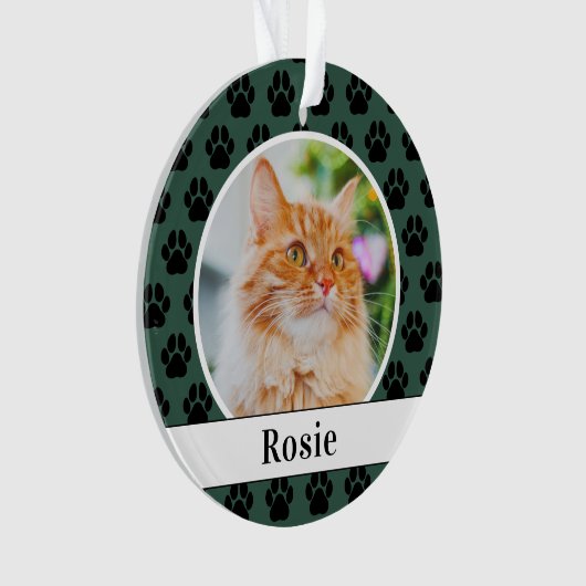 Nom de chat vert chasseur Photo Script Empreinte d (devant)