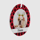 Nom de chien en écriture cursive sur une empreinte (devant)