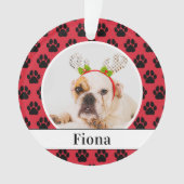Nom de chien en écriture cursive sur une empreinte (devant)