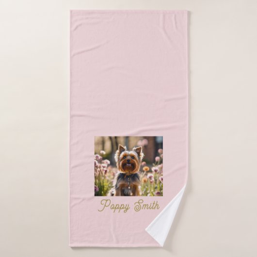 Nom de chien Photo Fard Pet (Serviette de bain)