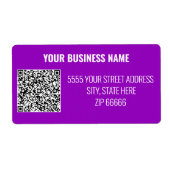 Nom de code QR personnalisé Modèle Étiquette de ad (Devant)