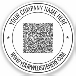 Nom de code QR personnalisé Site Web Sticker promo