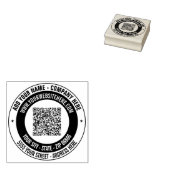 Nom de code QR Tampon en caoutchouc rond d'adresse (Tamponné)