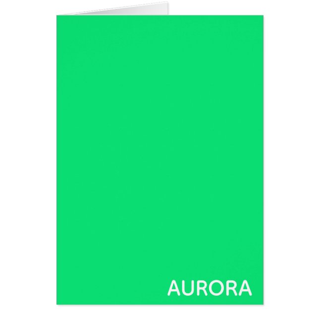 Nom de couleur verte Aurora (Devant)