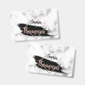 Nom de coup de peinture en marbre moderne - Badge (Avant & arrière)