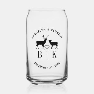 Nom de couple Deer Monogram Mariage campagnard rus