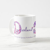 Nom de Darlene signifiant tasse monogramme décorat (Devant gauche)