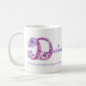 Nom de Darlene signifiant tasse monogramme décorat (Gauche)