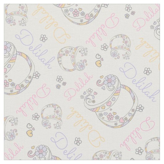Nom de Delilah monogrammé et tissu de lettre D (Fermer)