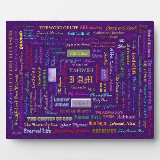 nom de Dieu photo affiche plaque avec chevalet (Devant)