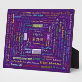 nom de Dieu photo affiche plaque avec chevalet (Côté)