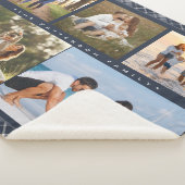 Nom de famille 5 Photo Collage bleu Plaid Moderne (3/4)