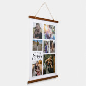 Nom de famille 7 Photo Collage Bois Tapisserie mur (Angulaire)
