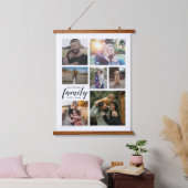 Nom de famille 7 Photo Collage Bois Tapisserie mur (Chambre à coucher)