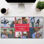 Nom de famille 8 Photo Collage rouge<br><div class="desc">Ce superbe Family Name 8 Photo Collage Desk Mat est un parfait mélange de fonctionnalité et de sentimentalité. Fabriqué avec des matériaux durables et de haute qualité, le tapis de bureau offre un grand espace pour accueillir huit photos soigneusement choisies des membres de votre famille. Il se targue d'un arrière...</div>