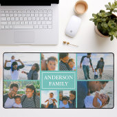 Nom de famille 8 Photo Collage Turquoise