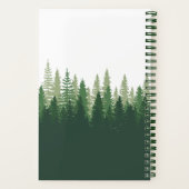 Nom de famille Cabine Pine Trees Recette Journal (Verso)