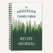 Nom de famille Cabine Pine Trees Recette Journal (Recto)