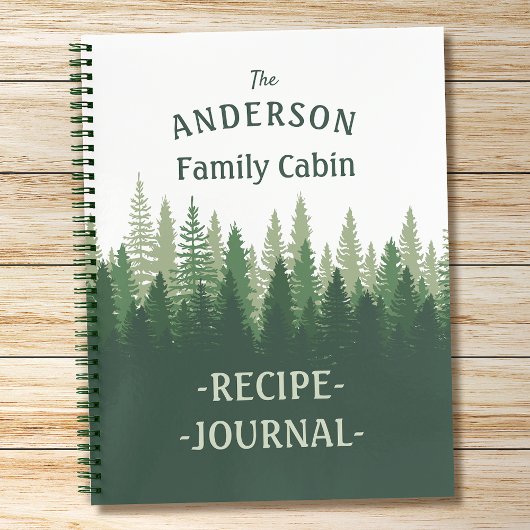 Nom de famille Cabine Recette Journal Pine Trees