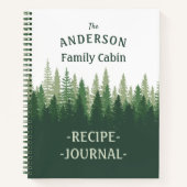 Nom de famille Cabine Recette Journal Pine Trees (Devant)