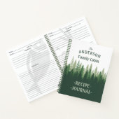 Nom de famille Cabine Recette Journal Pine Trees (Intérieur)