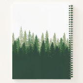 Nom de famille Cabine Recette Journal Pine Trees (Dos)